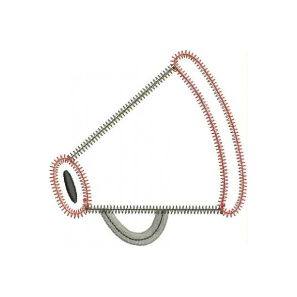 Megaphone Applique Zig Zag Snap Shot