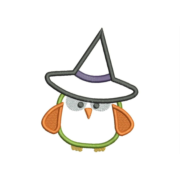 Halloween Owl Applique Snap Shot