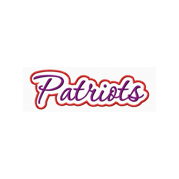 Patriots Applique Script Satin Snap Shot