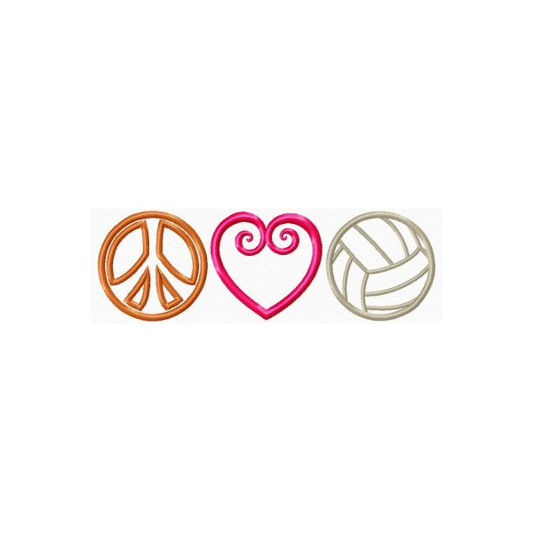 Peace Love Volleyball Snap Shot