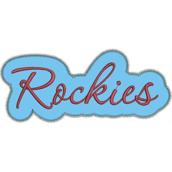 Rockies Applique Script Zig Zag Snap Shot