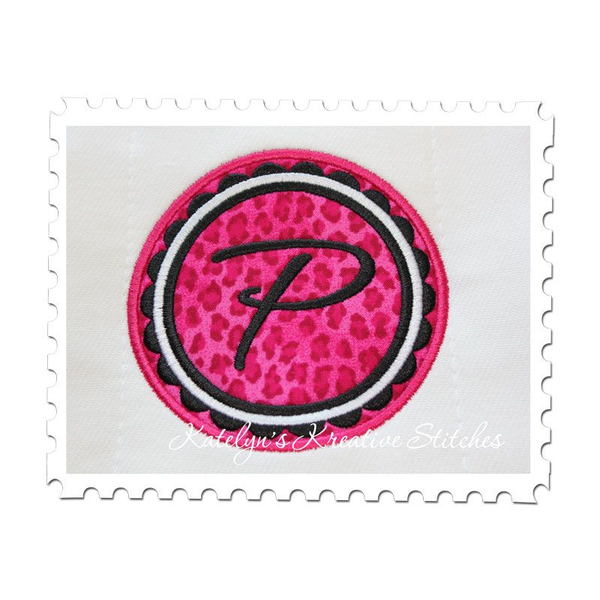 Scalloped Burst Circle Applique Frame