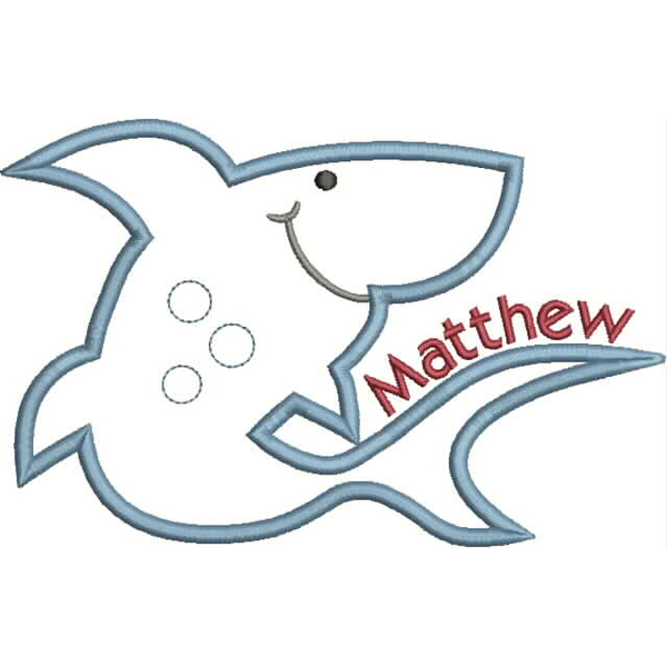 Shark Applique Snap Shot