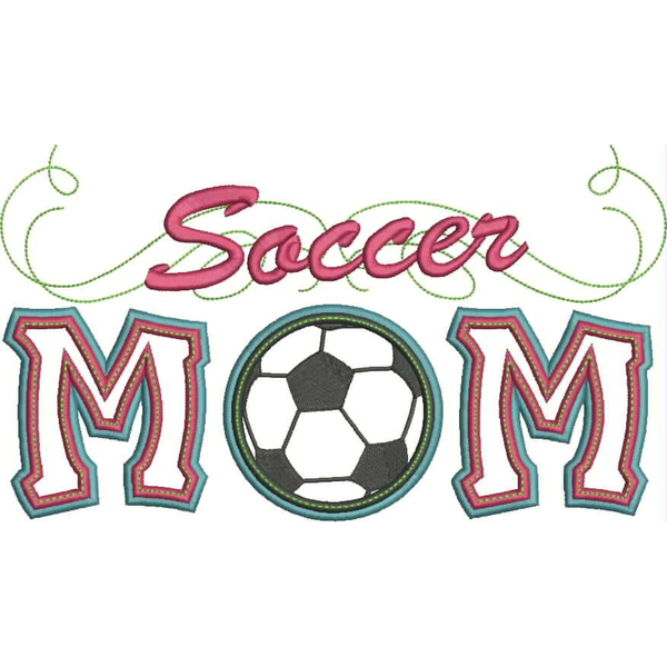 Soccer Mom Applique with a Twist Snap Shot