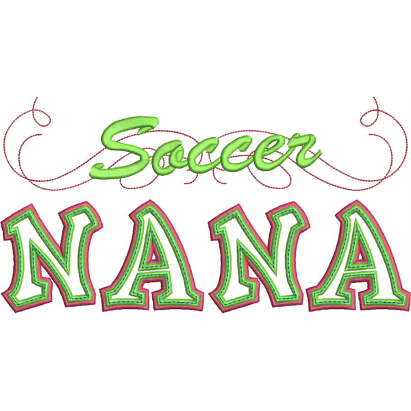 Soccer Nana Applique with a Twist Snap Shot