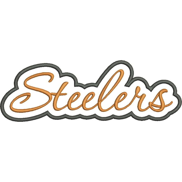 Steelers Applique Script Satin Snap Shot