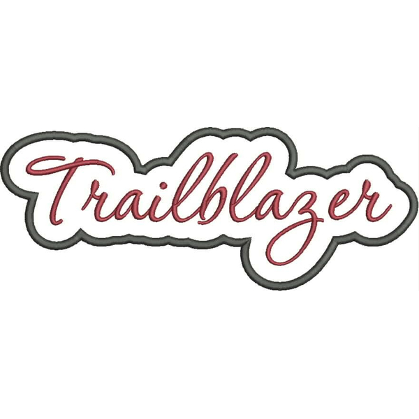 Trailblazer Applique Script Satin Snap Shot
