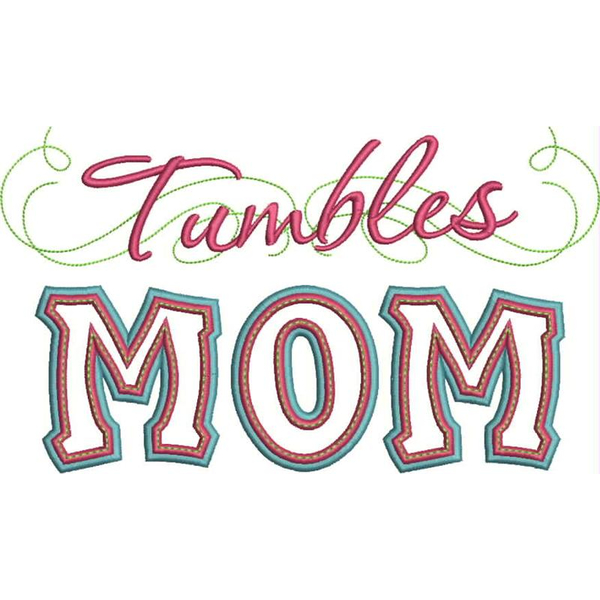 Tumbles Mom Applique with a Twist Snap Shot