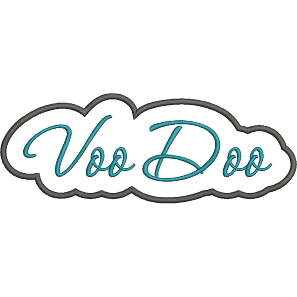 Voo Doo Applique Script Zig Zag Snap Shot