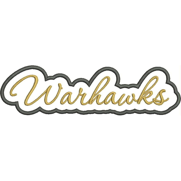 Warhawks Applique Script Satin Snap Shot