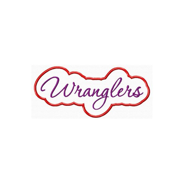Wranglers Applique Script Satin Snap Shot