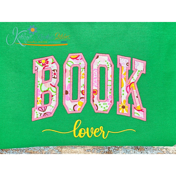 Book Lover Arched Embroidery