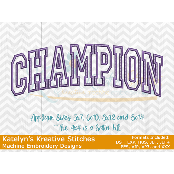 Champion Arched Embroidery