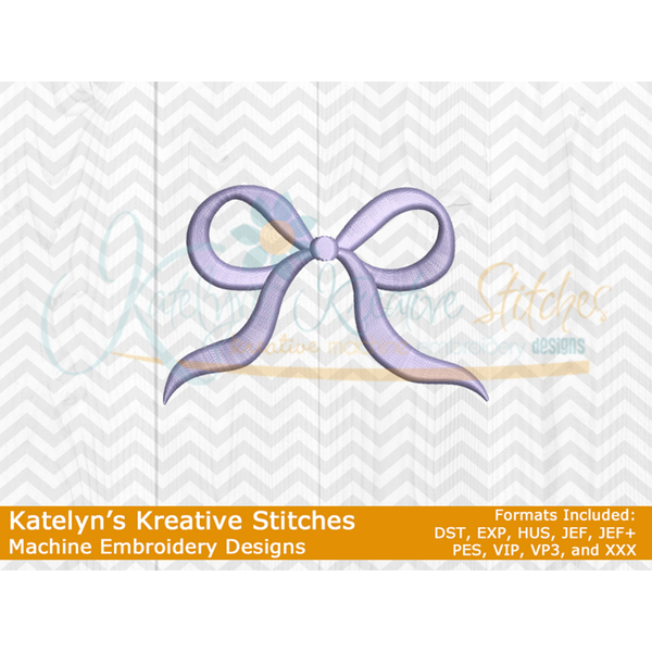 Coquette Bow 1 - Satin Fill Embroidery