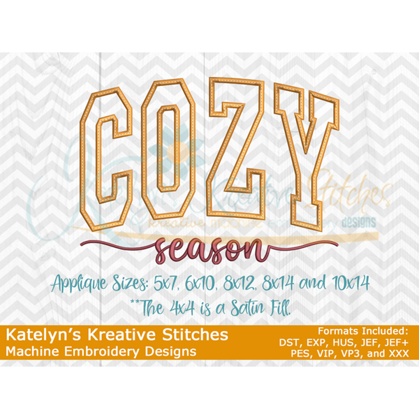 Cozy Season Arched EmbroideryCozy Season Arched Embroidery