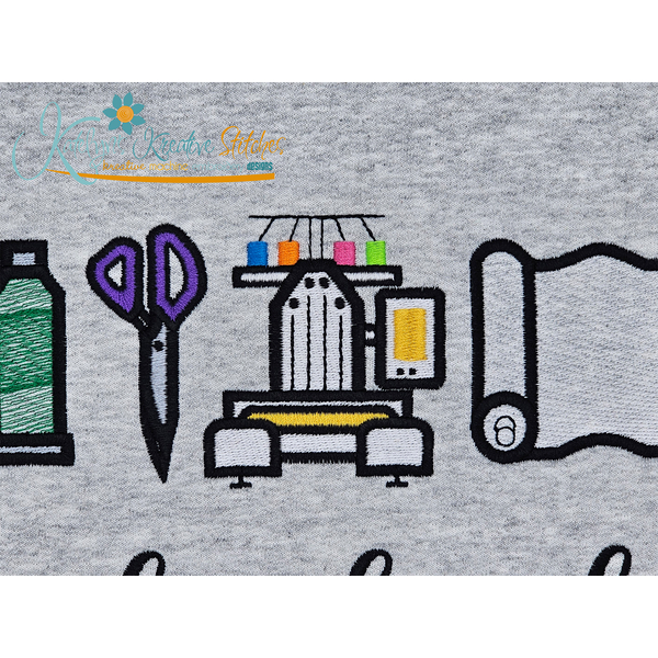 Embroidery Life Icon Embroidery (ver 1) - Filled and Outline Versions, 4 image