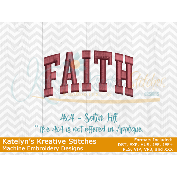 Faith Arched Embroidery