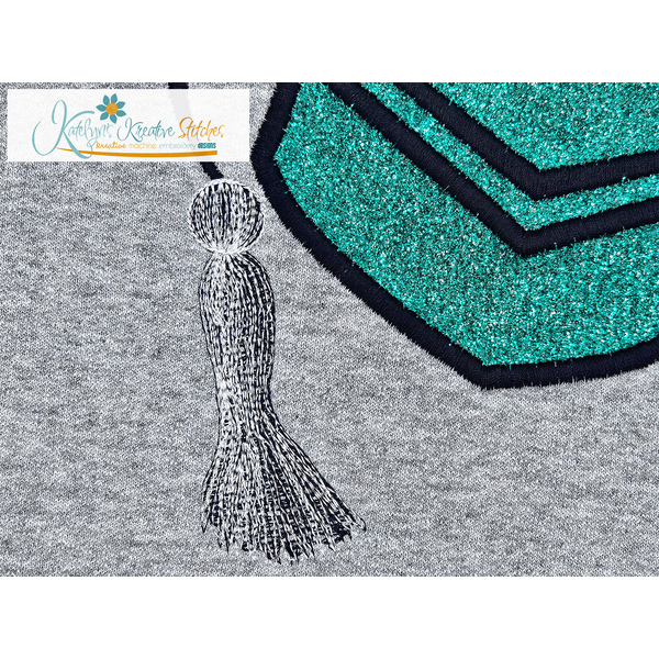 Graduation Cap Applique