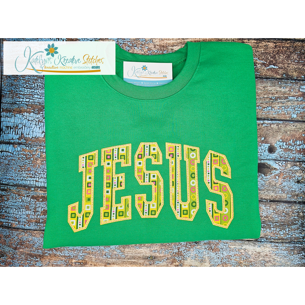 Jesus Arched Embroidery