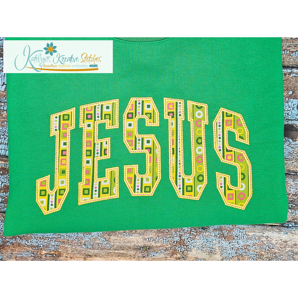 Jesus Arched Embroidery