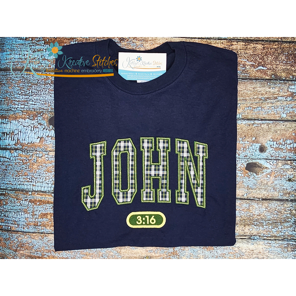 John 3:16 Arched Embroidery