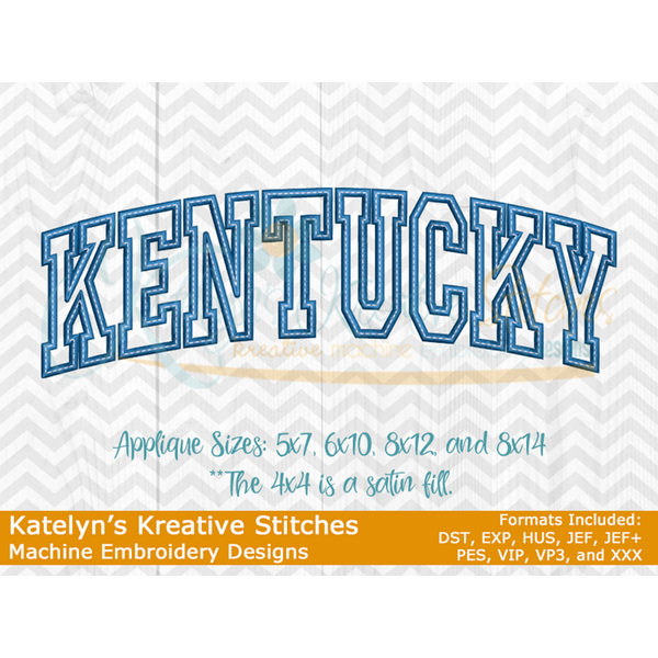 Kentucky Arched Embroidery