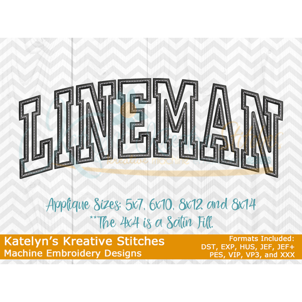 Lineman Arched Embroidery
