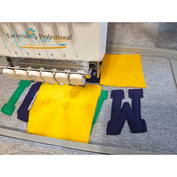 Mardi Gras Arched - Bean Stitch Applique - 2 Rows