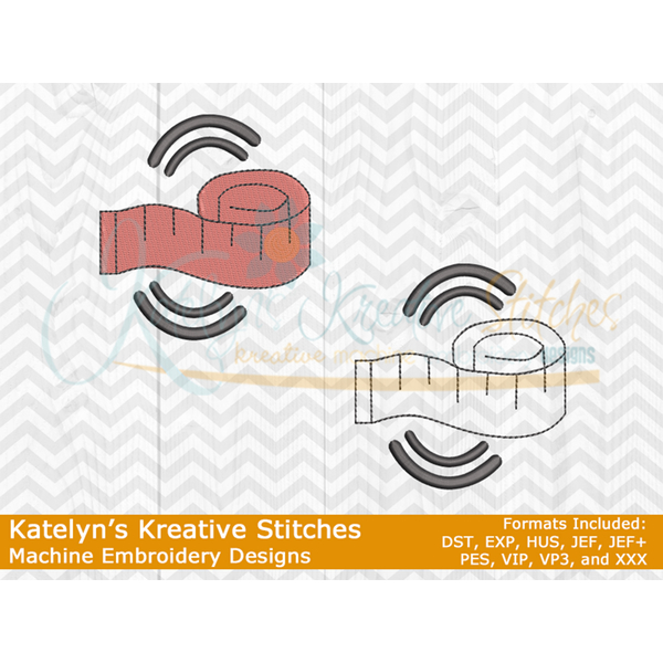 Measuring Tape Embroidery Design