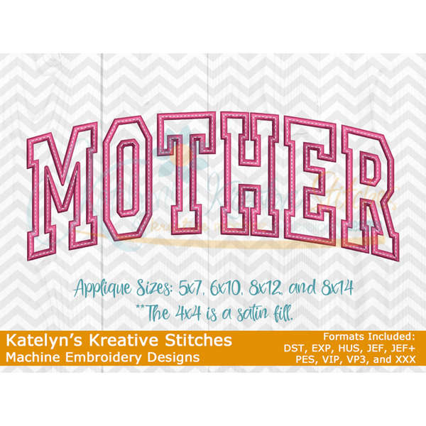 Mother Arched Embroidery