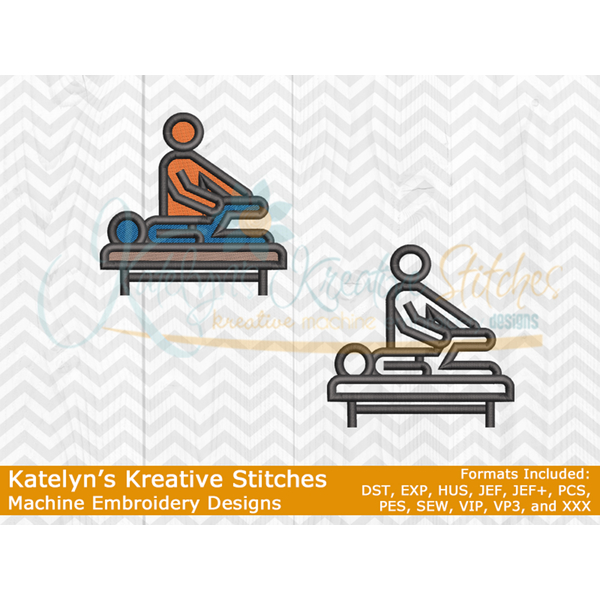 Lower Back Stretches Embroidery Design