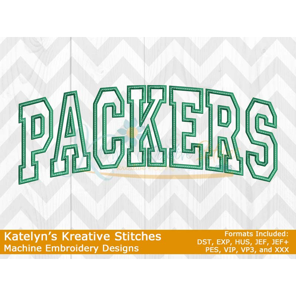 Packers Arched Embroidery