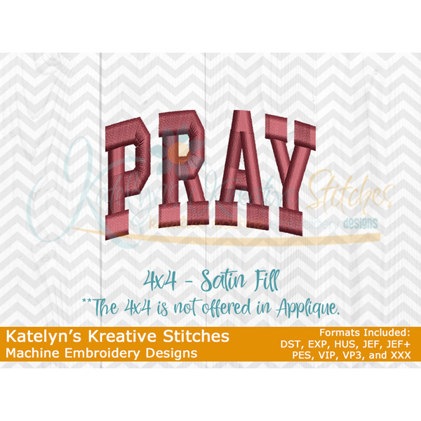 Pray Arched Embroidery