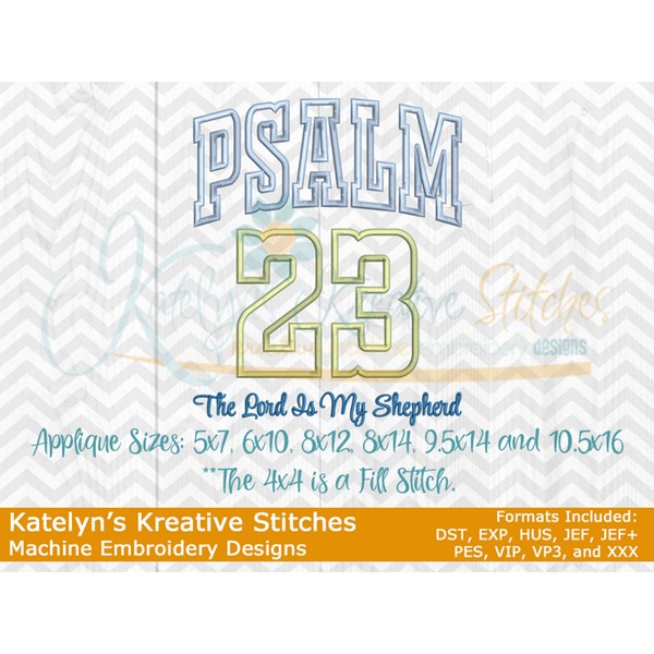 Psalm 23 Arched Embroidery