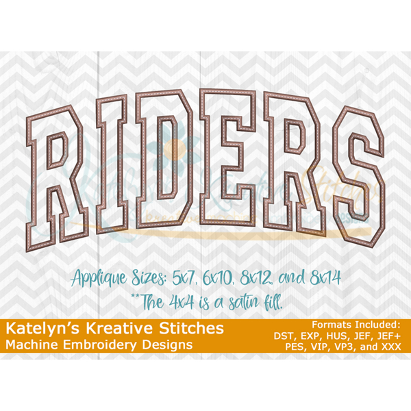 Riders Arched Embroidery