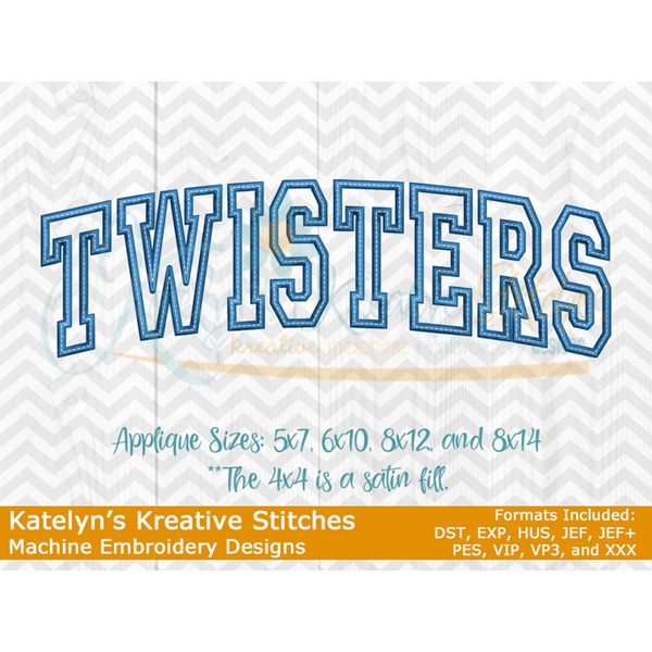 Twisters Arched Embroidery