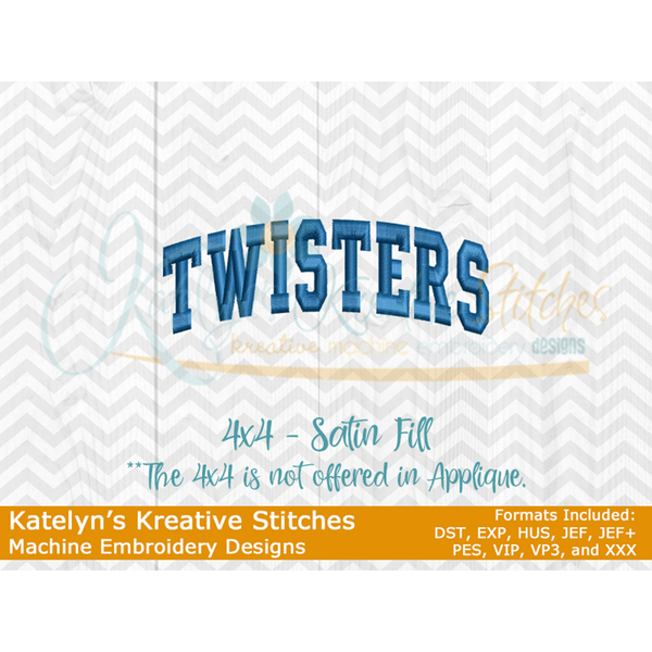 Twisters Arched Embroidery