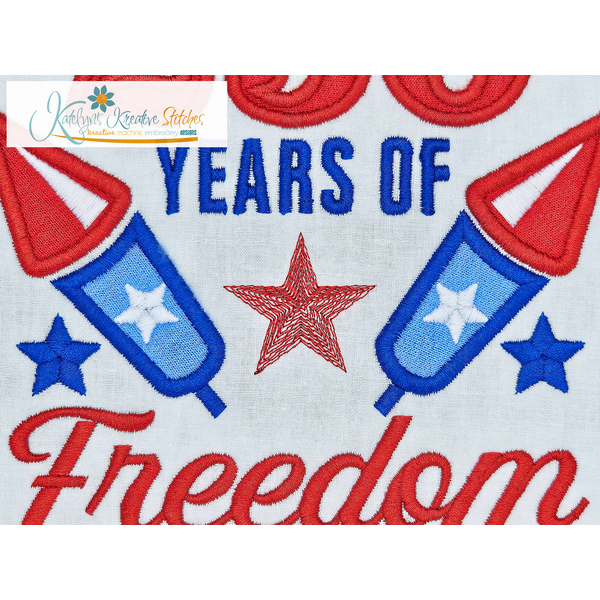 250 Years of Freedom Embroidery