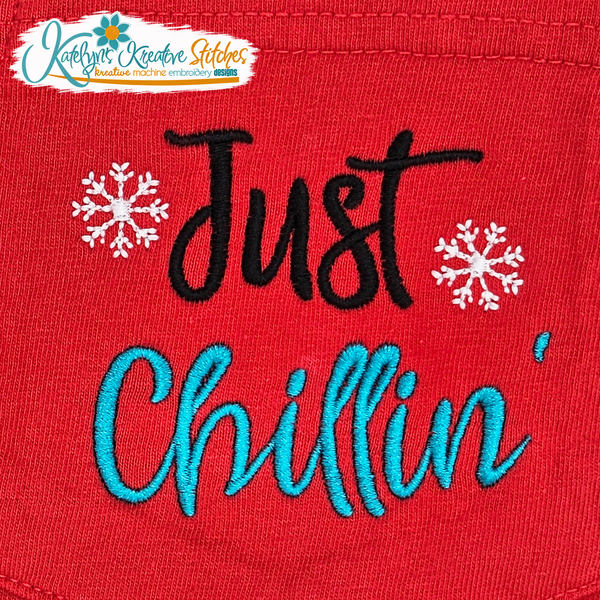 Penguin Just Chillin Pocket Peeker Machine Embroidery Design