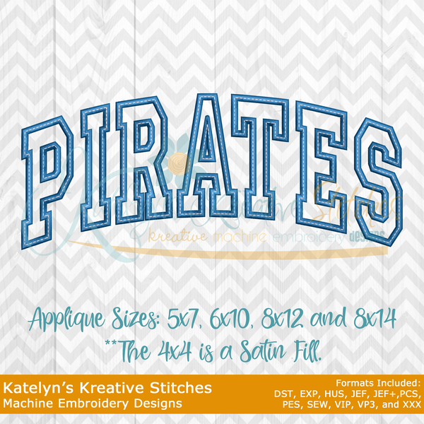 Pirates Arched Embroidery