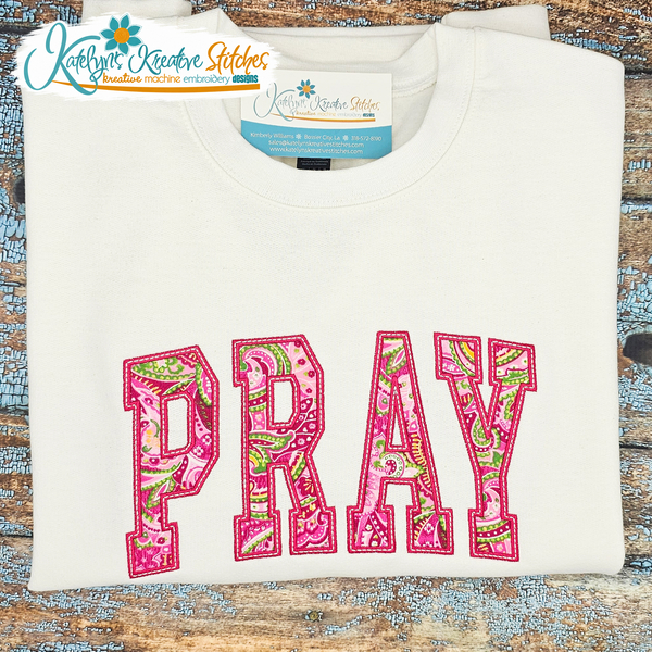 Pray Arched Embroidery