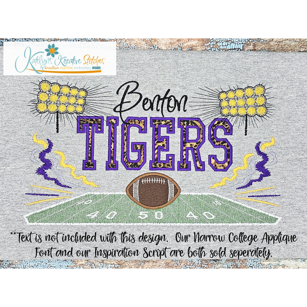 Stadium Lights Football Applique
