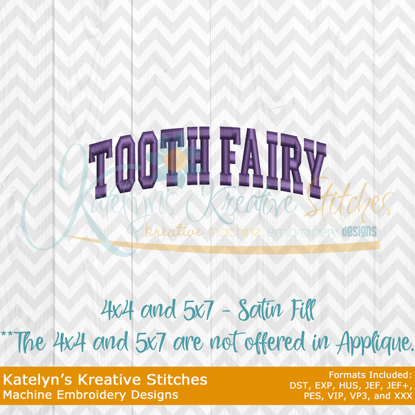Tooth Fairy Arched Embroidery