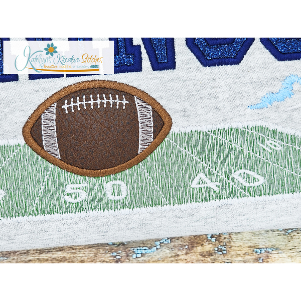 Stadium Lights Football Applique Embroidery, 4 image
