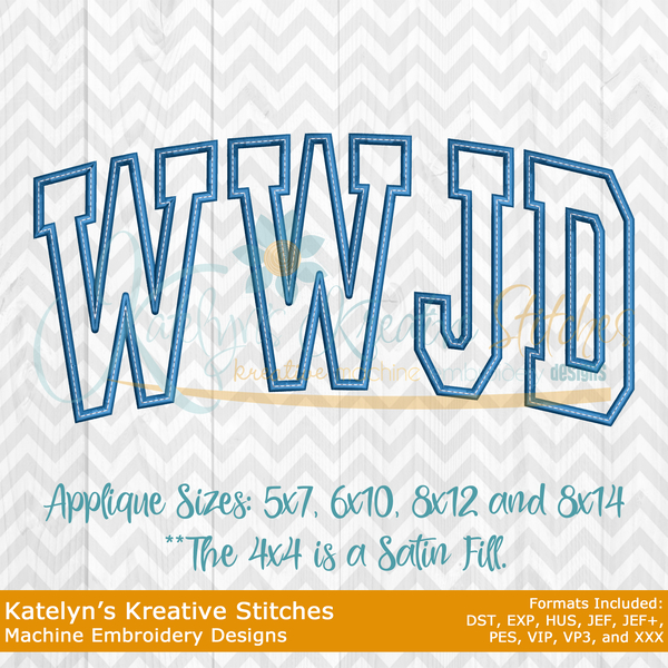 WWJD Arched Embroidery, 4 image