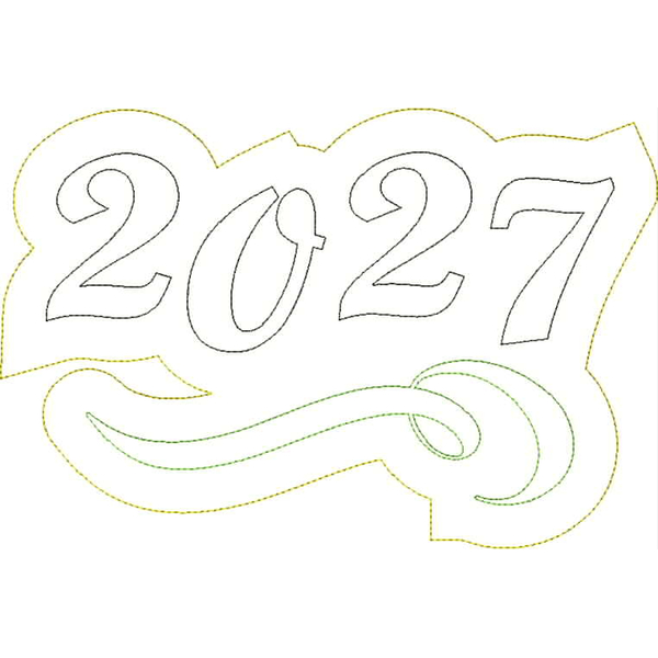 2027 Distressed Applique Snap Shot