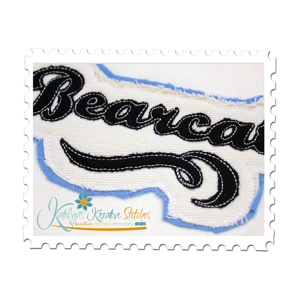 Bearcats Distressed Applique Close Up