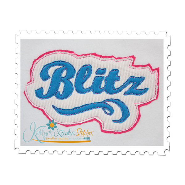 Blitz Distressed Applique