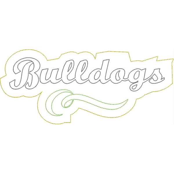 Bulldogs Distressed Applique Snap Shot