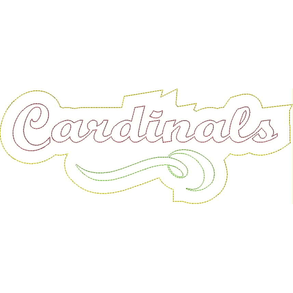 Cardinals Distressed Applique Snap Shot